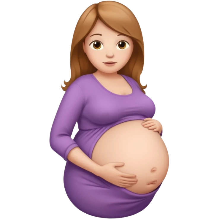 heavily pregnant woman with extremely abnormally huge overdue belly emoji