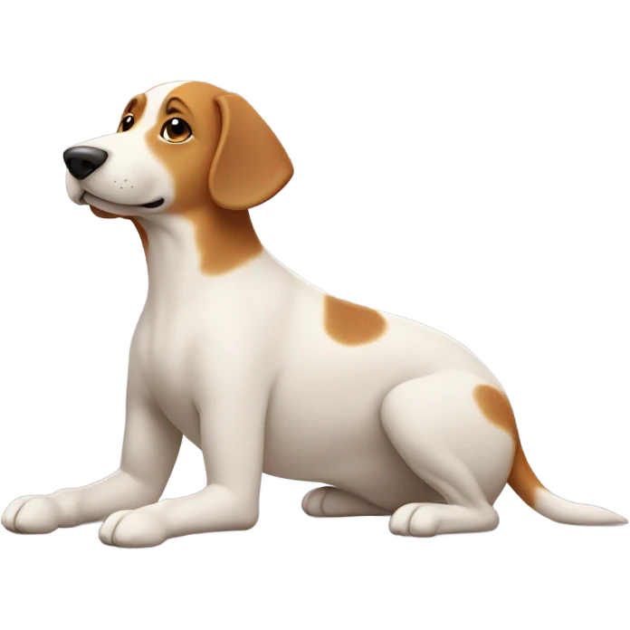 Dog doing yoga emoji