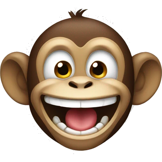 A monkey laughing emoji
