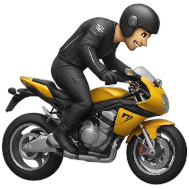 Motorcycle wheelie emoji