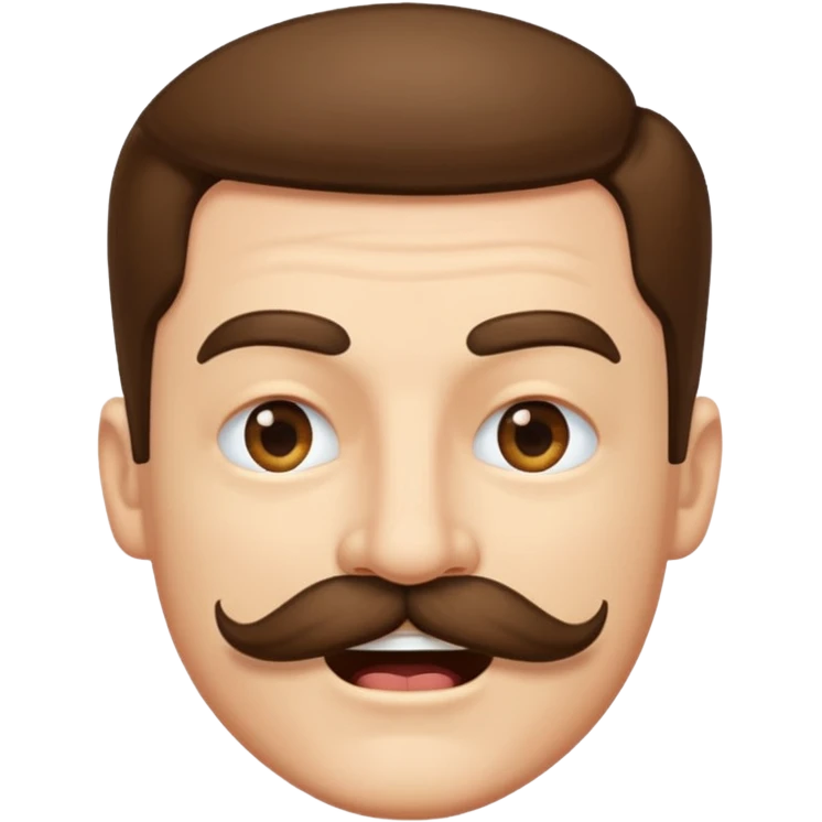 Mustache wink emoji