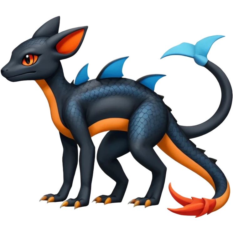 Salandit-Umbreon-Charmeleon-Fakémon-hybrid-creature (full body)  emoji