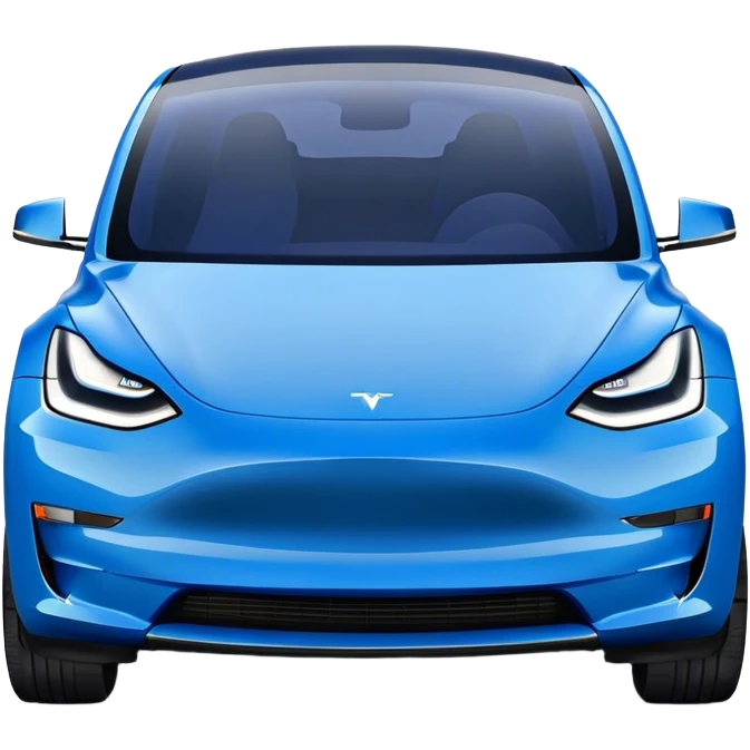 Tesla Model Y - Tesla (Model Year: 2022) (Iconic colour: Blue) emoji