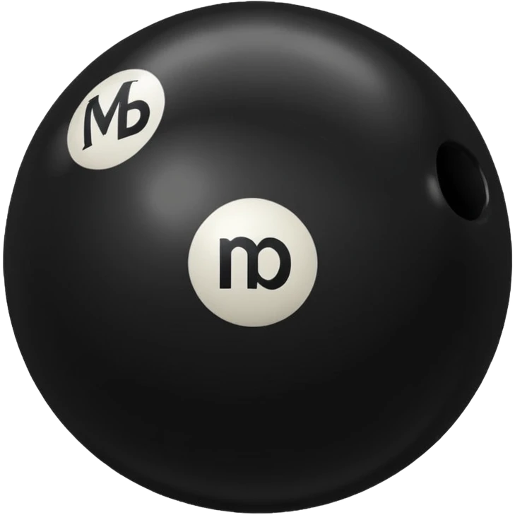 Black pull Ball with MB written on it. Nothing else no holes or anything. emoji