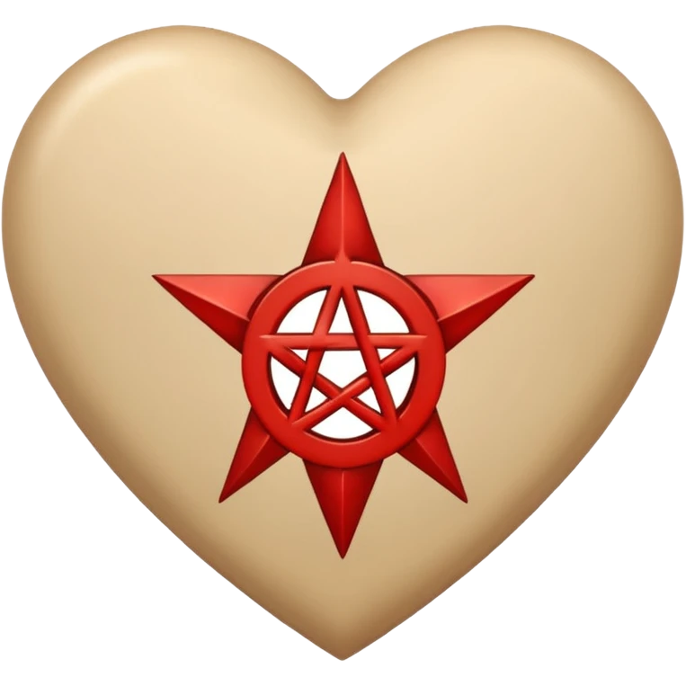beige heart satanic emoji