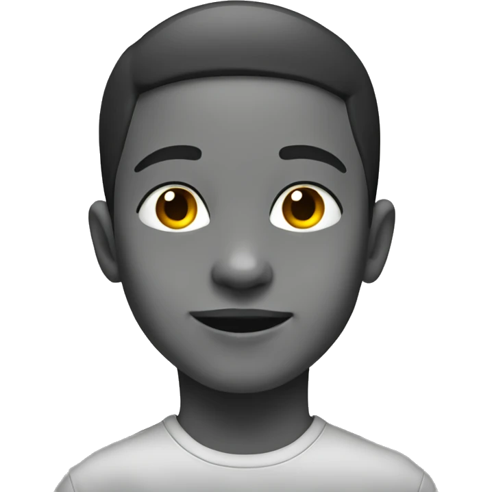 greyscale portrait of a boy emoji