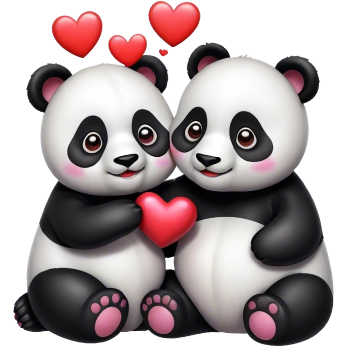 Panda in love  emoji