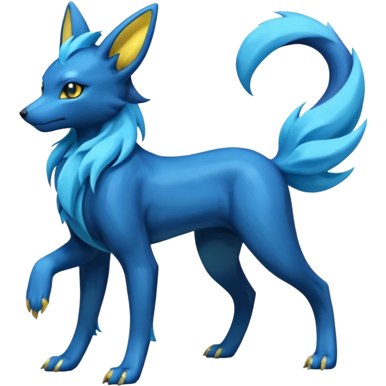 Manectric-Electrike-Suicune-Umbreon-Draco-Fakémon-hybrid-creature (full body), 4 legs emoji