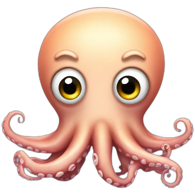 An octopus who is surprised emoji