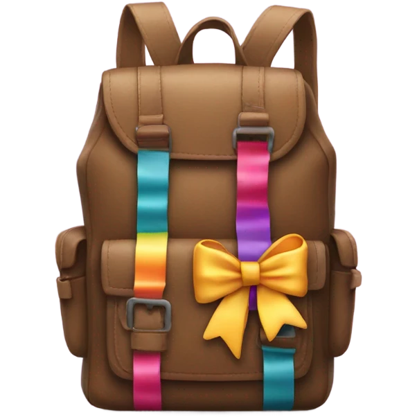 A book bag with bows emoji