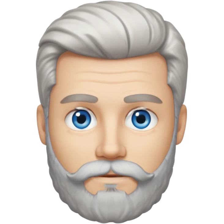 white man salt and pepper hair beard emoji