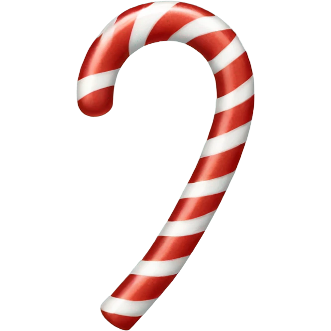 Red and white candy cane emoji