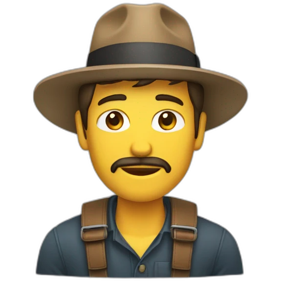Hombre moreno con trapeador en la mano emoji