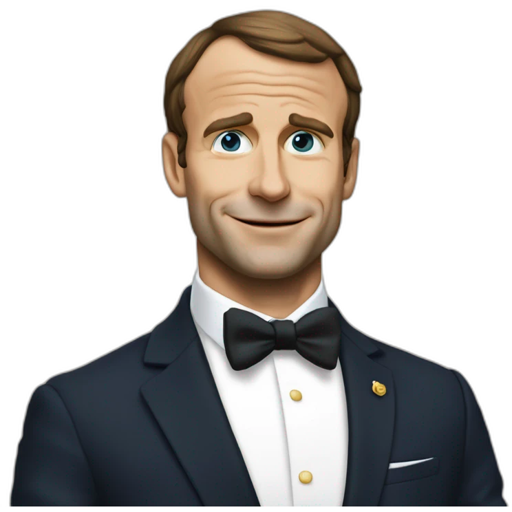Macron qui fait un doigt d’honneur emoji