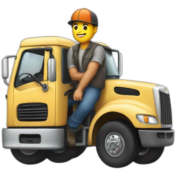 Truckers with 3 spokes emoji