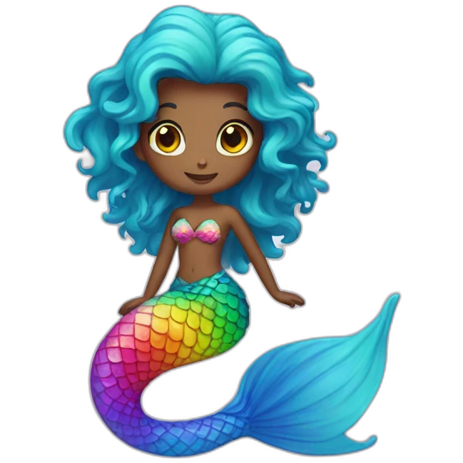 Rainbow mermaid emoji