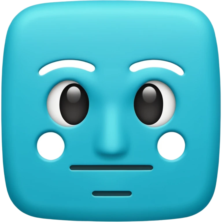Cyan square with an invisible face and the text Then emoji