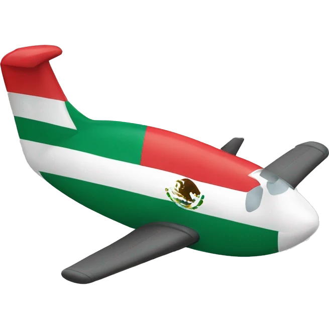 plane with mexico flag emoji