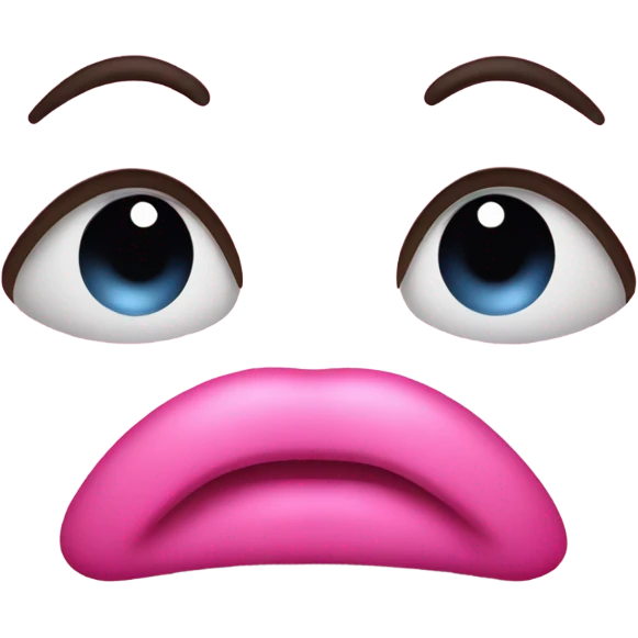 Pink kissy face emoji emoji