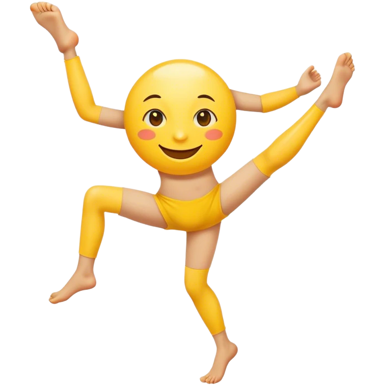 Happy face with legs emoji