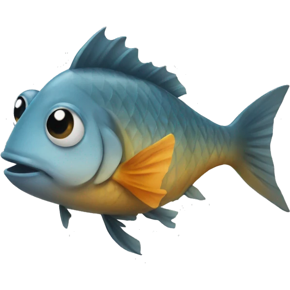 Fish wearing a coat emoji