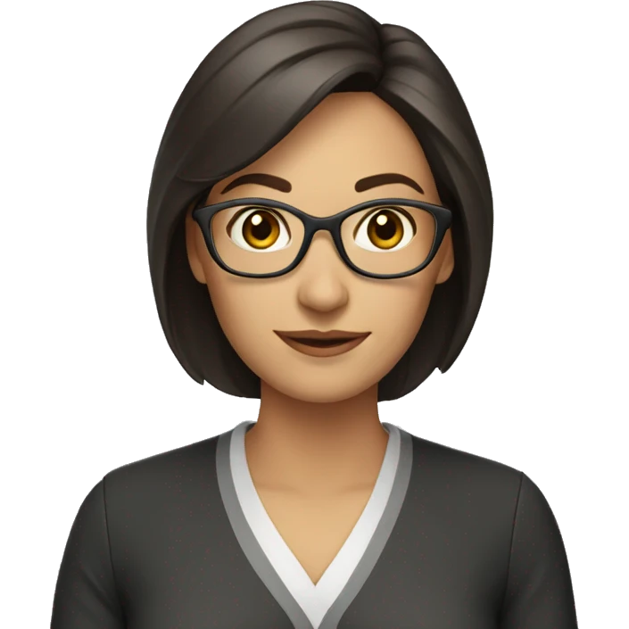 Brunette teacher emoji