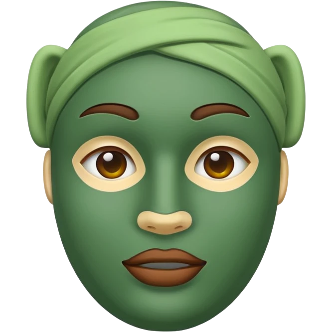 clay mask emoji