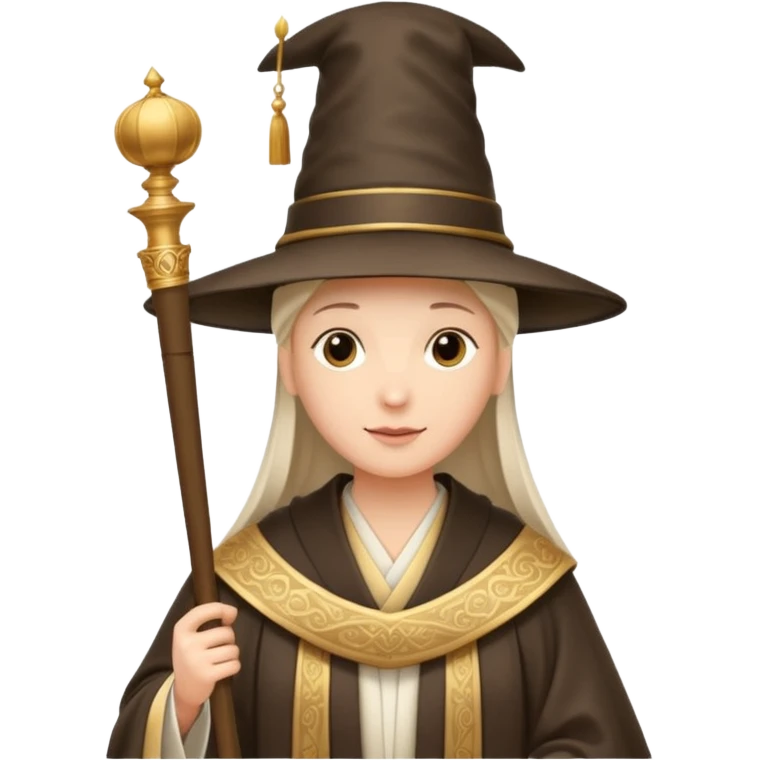 Elegant noble in long robes with tall hat, holding a scroll of orders.
 emoji