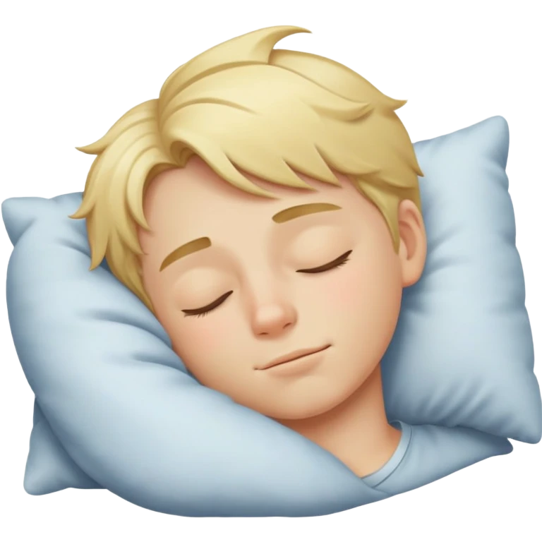 A sleeping swaying blond boy emoji