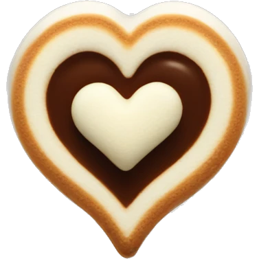 Espresso foam heart emoji