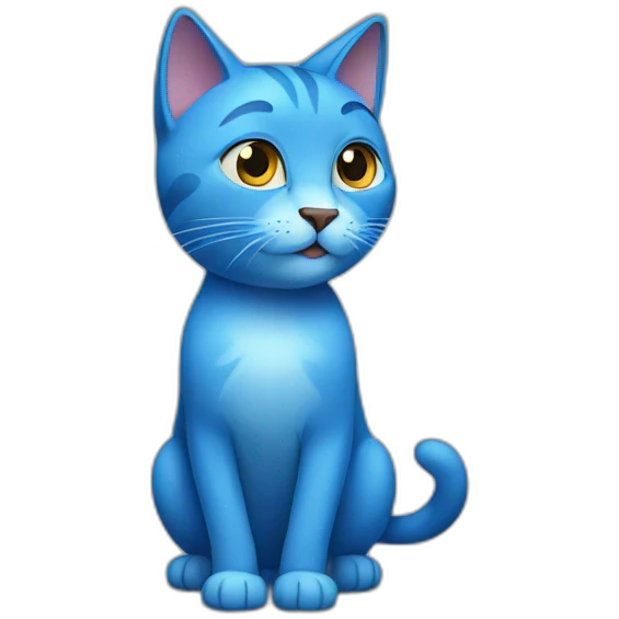 Blue cat emoji