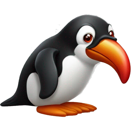 red pinguin emoji