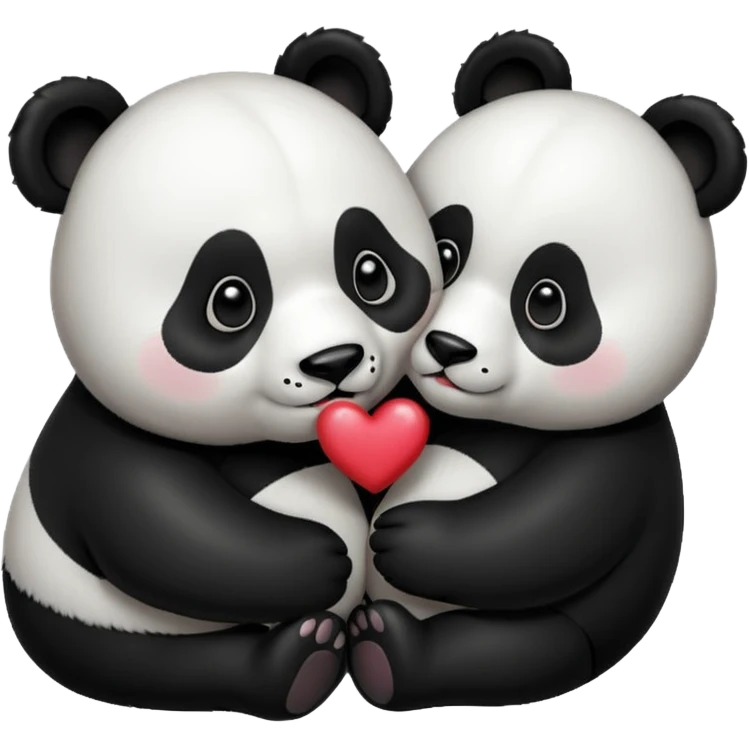 Panda kissing  emoji