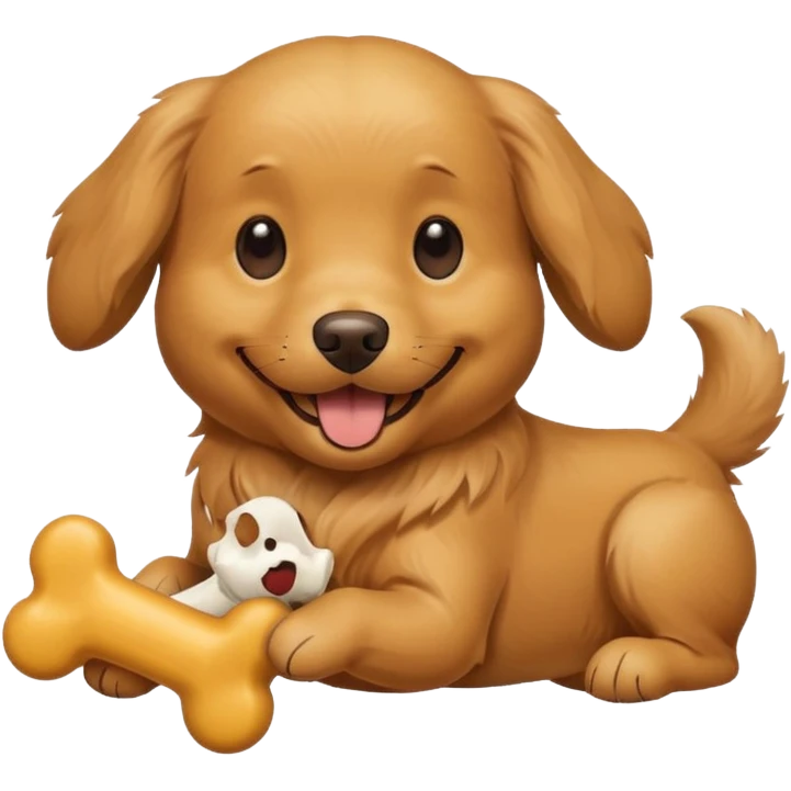 Dog with bone Toy emoji