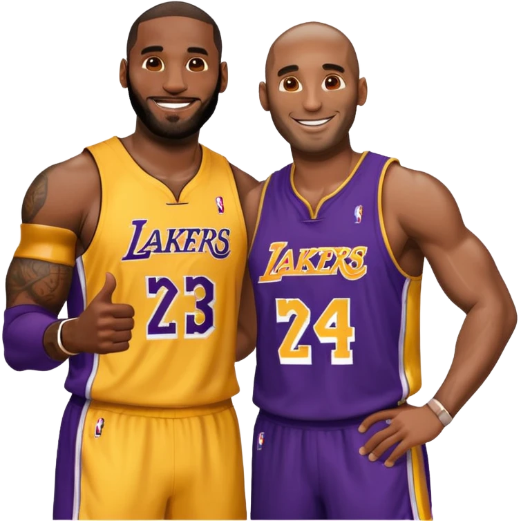 LeBron James and Kobe Bryant buff emoji