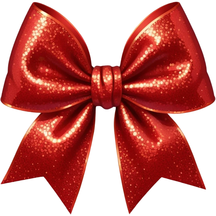 red glitter bow emoji