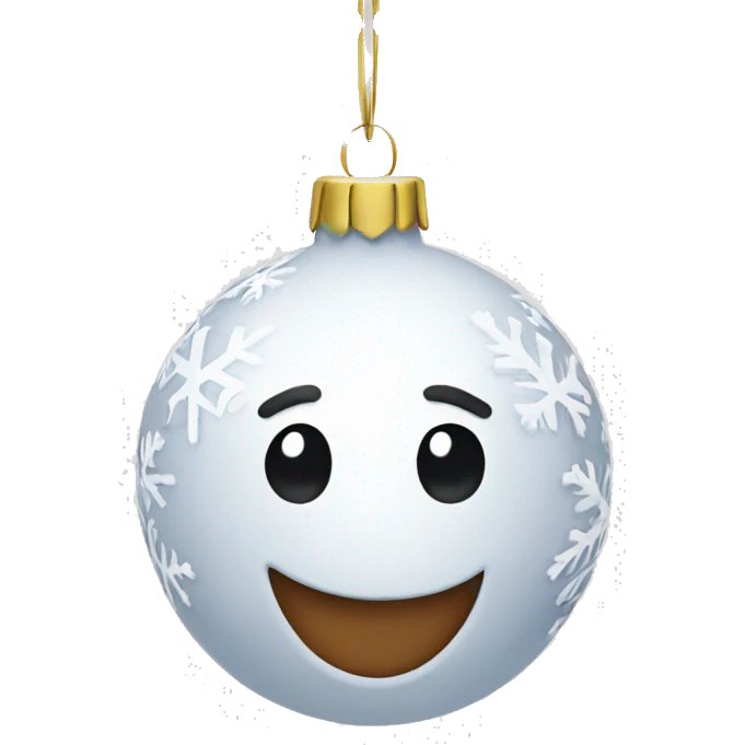 White Christmas decoration emoji
