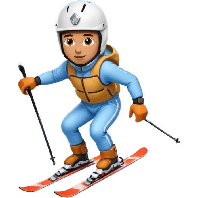 Man skiing, White helmet, Ski,Background Matterhorn emoji