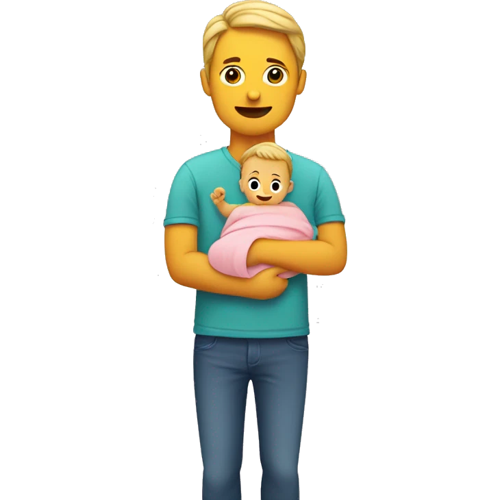 Man with Baby in arm emoji