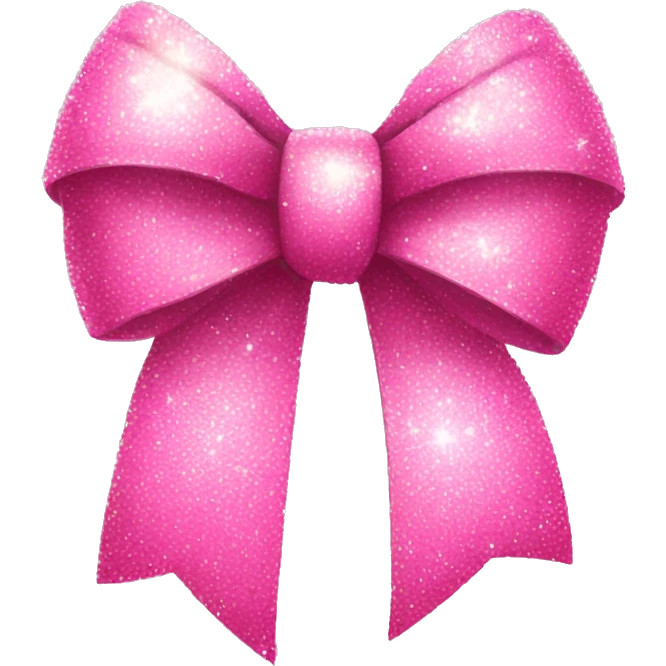 pink sparkly bow emoji