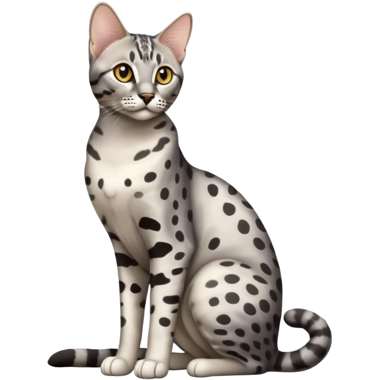 Egyptian Mau cat sitting full body emoji