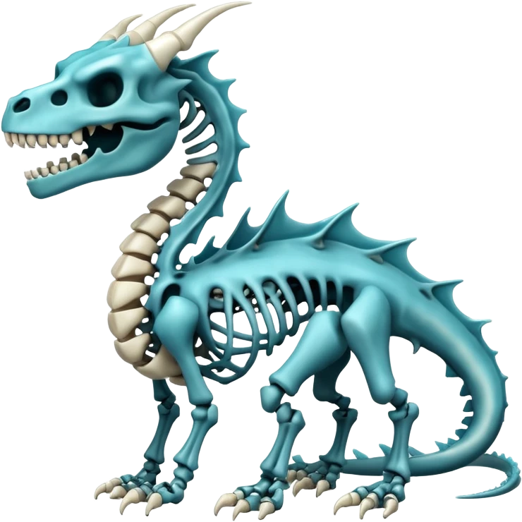 Evil Shiny Boneknapper-Skeleton-dragon (full body) emoji
