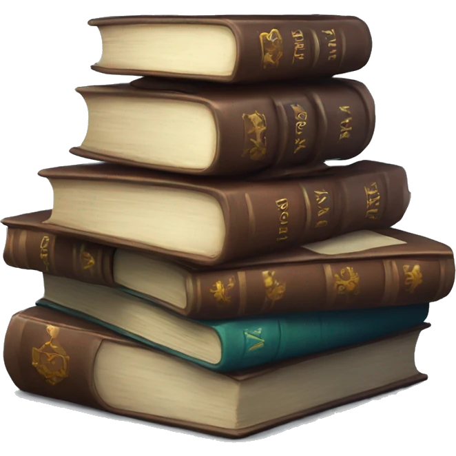 Stack of fantasy books  emoji