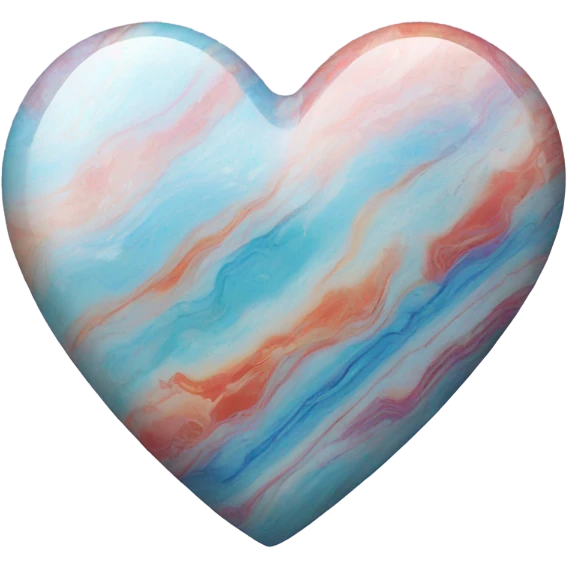 Marble heart colorful emoji