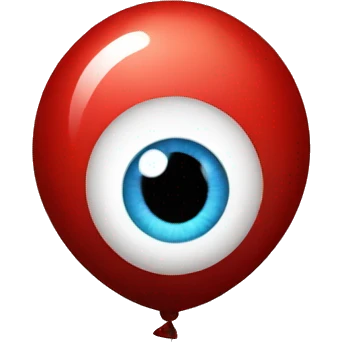 A balloon with eyeballs emoji
