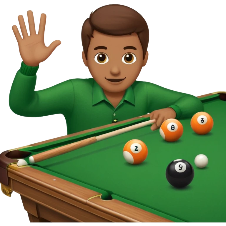 waving pool table emoji