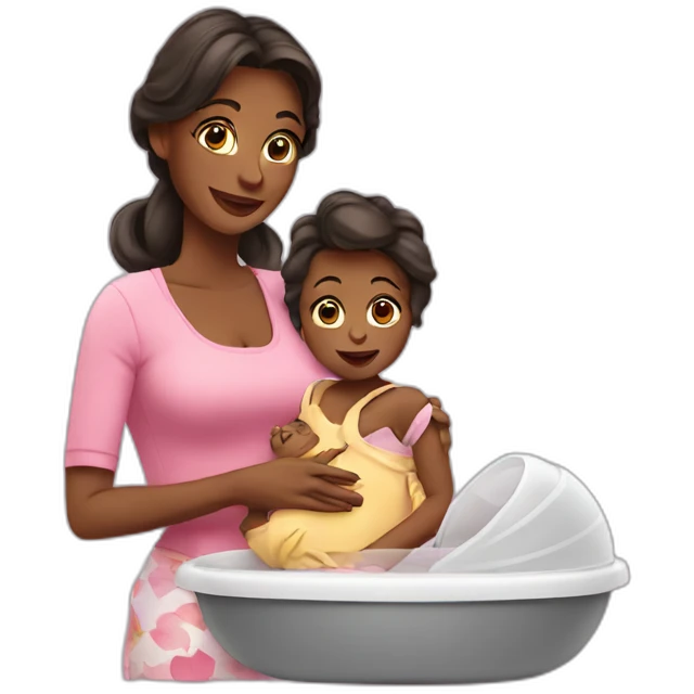 Housewives with baby emoji