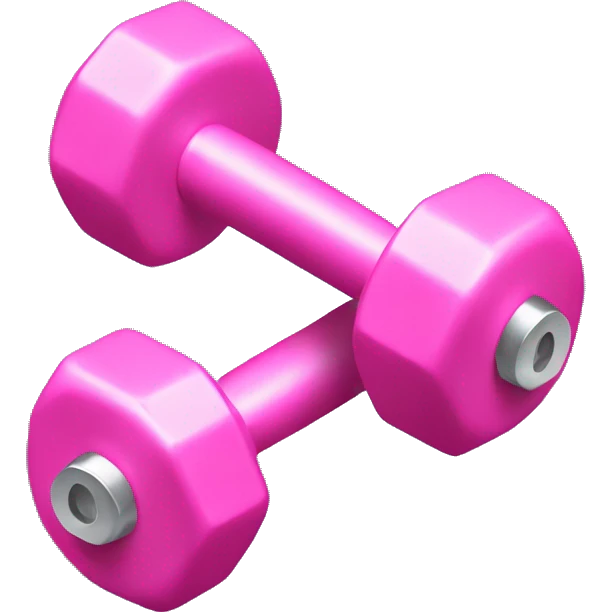 Pink dumbbell emoji