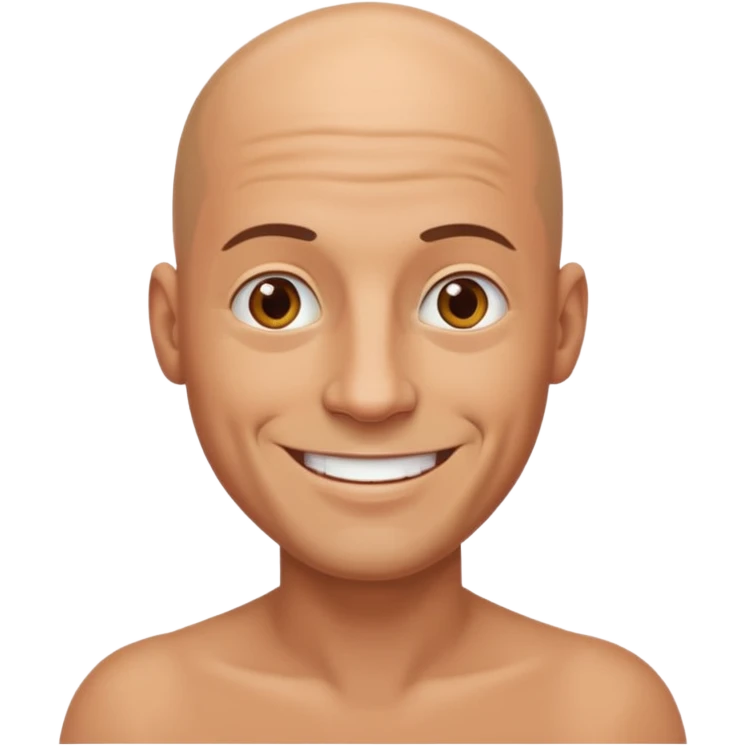 Bald Man  smiling  emoji