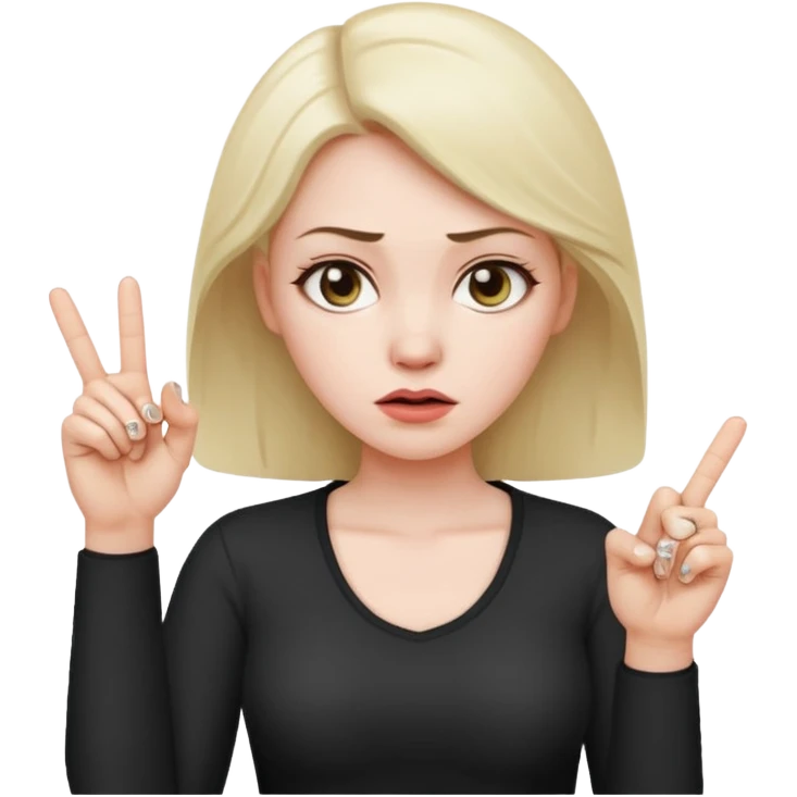 😐🖕🏼🤷🏻‍♀️ emoji